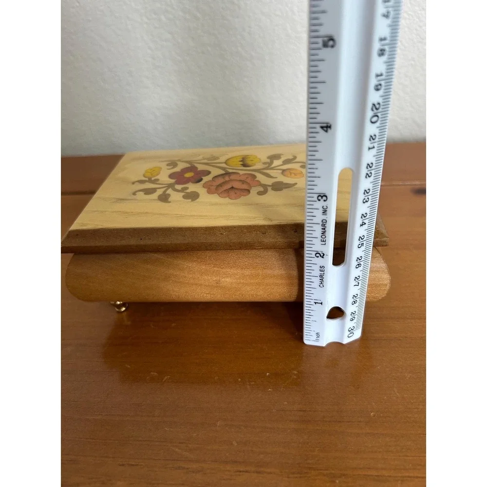 Intarsitalia‎ Vintage Wood Inlay Jewelry keepsake Made In Italy